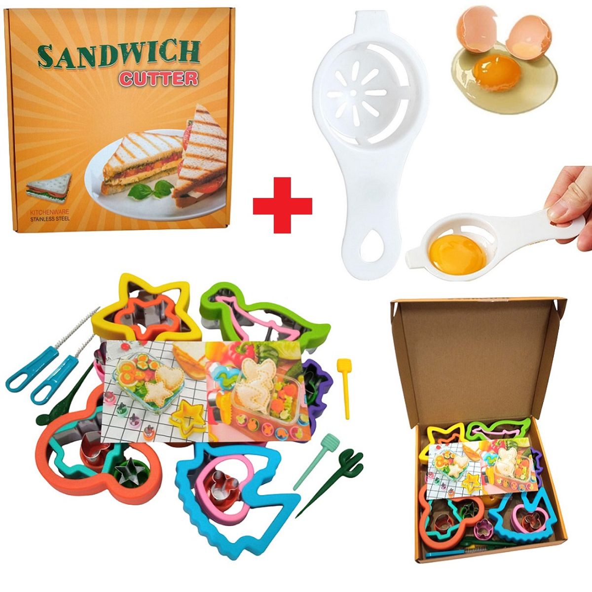 GENERICO - Moldes para cortar el pan y sandwiches con  mini tenedores