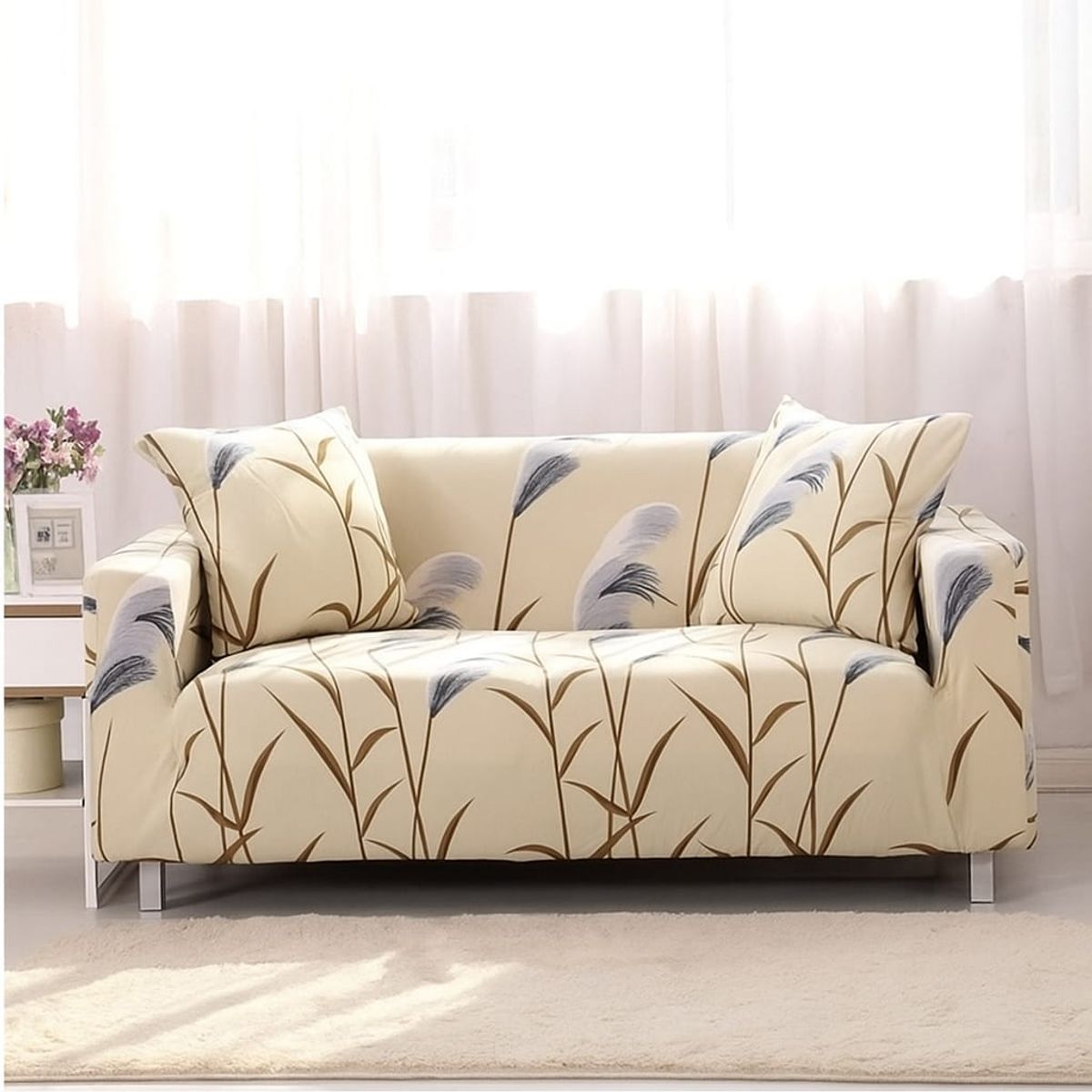 GENERICO - Funda De Muebles 3-2-1 Con 6 Cojines - Beige con diseño