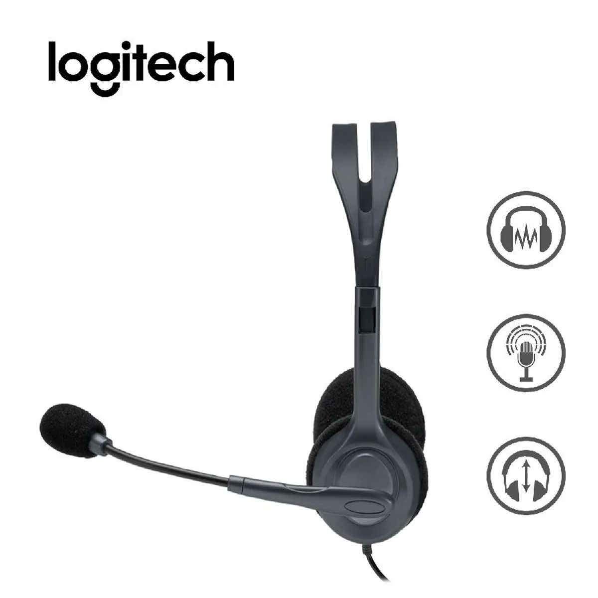 LOGITECH - Audifono para PC Logitech H111 Stereo con microfono