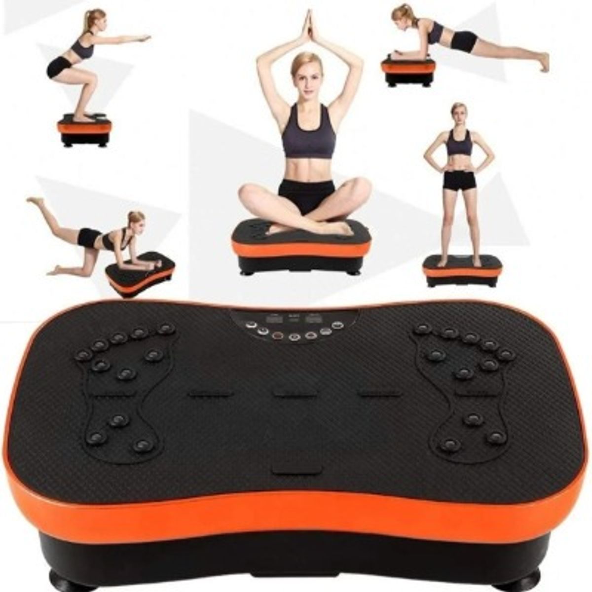 GENERICO - PLATAFORMA VIBRATORIA DE PIE & CORPORAL CON BLUETOOTH CONTROL REMOTO