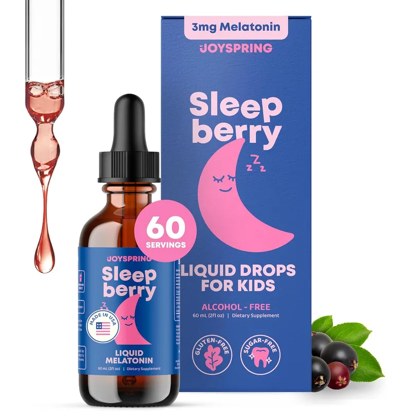 GENERICO - JoySpring SleepBerry – Gotas de Melatonina Infantil, 60 ml
