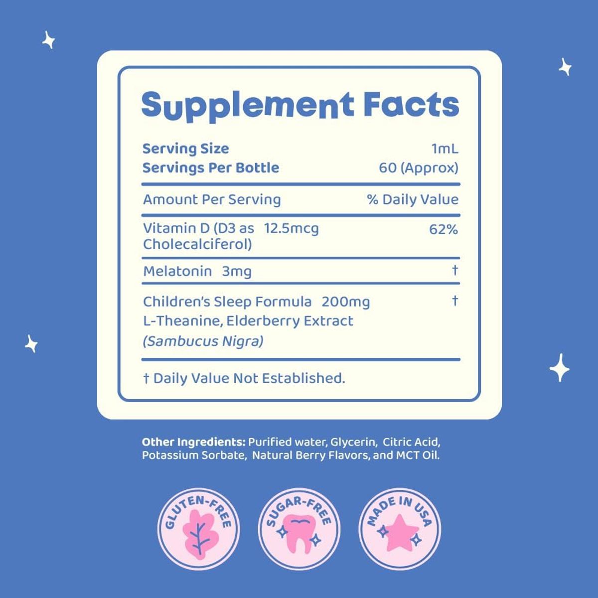 GENERICO - JoySpring SleepBerry – Gotas de Melatonina Infantil, 120 ml