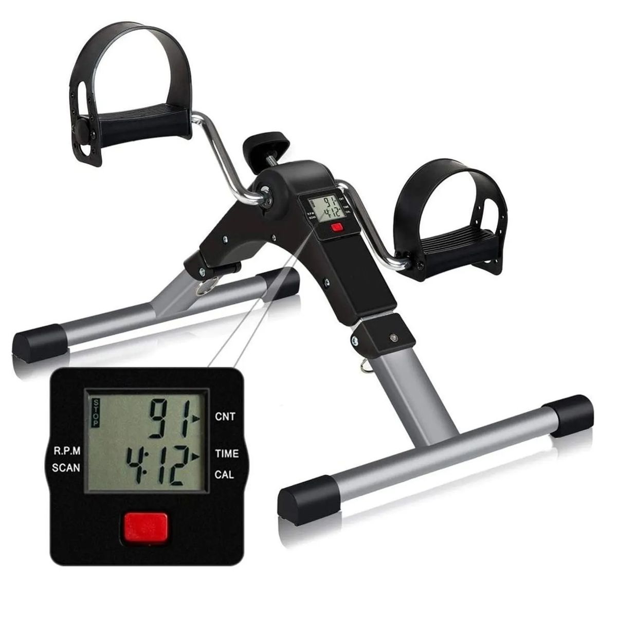 GENERICO - Pedalera Ejercitador Digital Terapia Piernas y Brazos