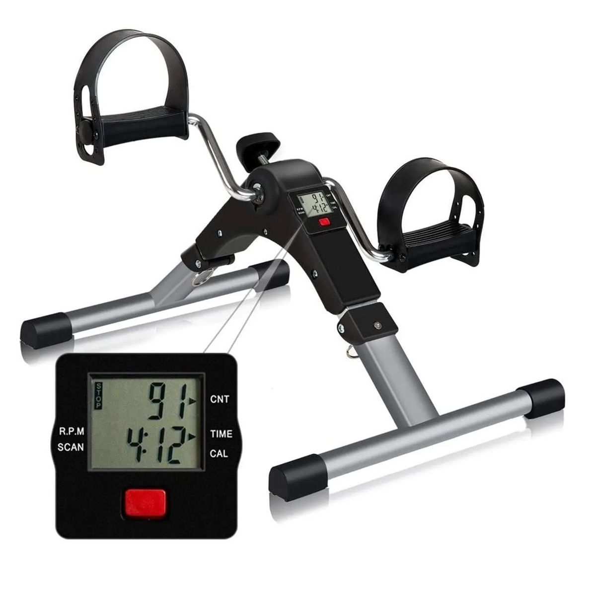 GENERICO - Pedalera Ejercitador Digital Terapia Piernas y Brazos