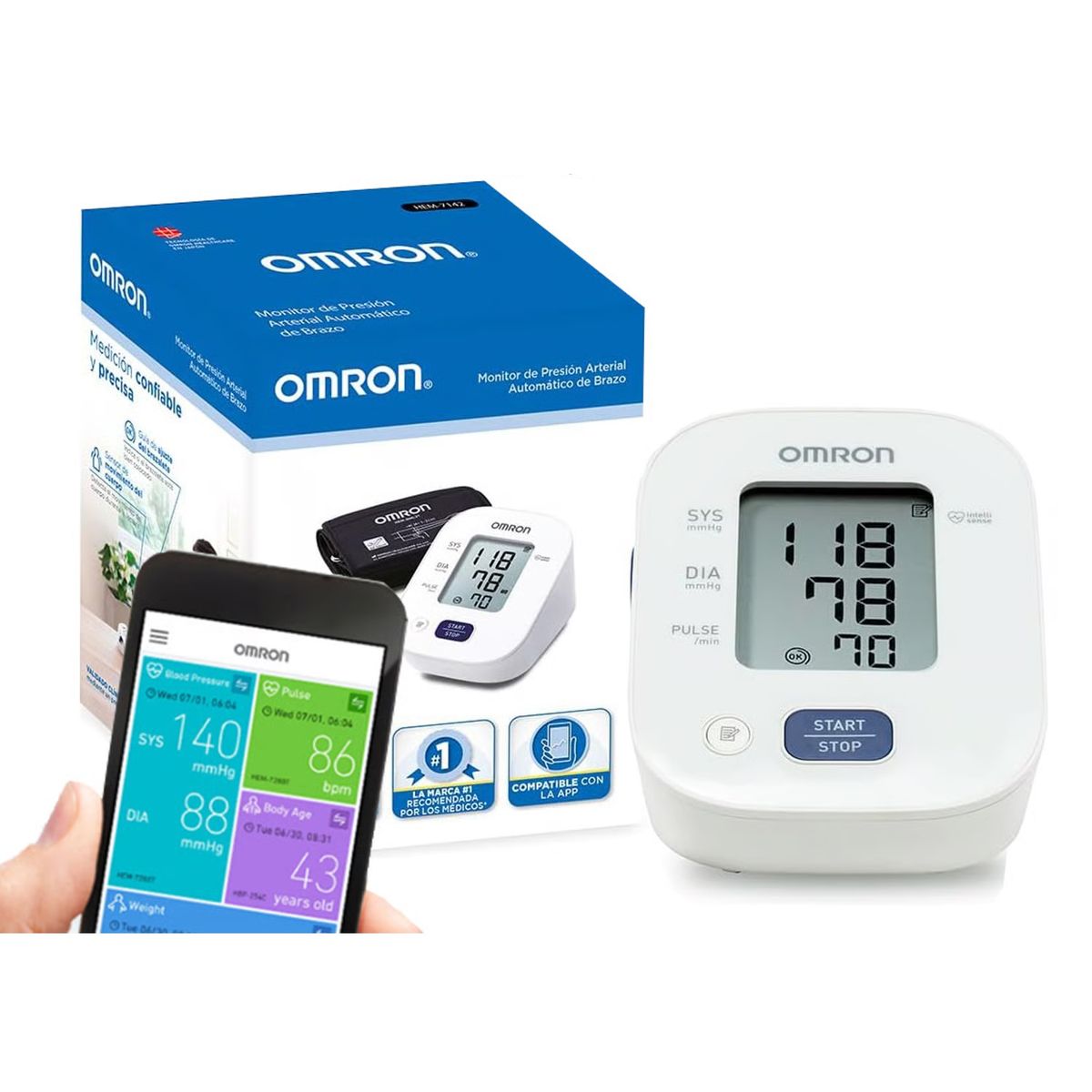 OMRON - TENSIOMETRO DIGITAL DE BRAZO OMRON - HEM-7121