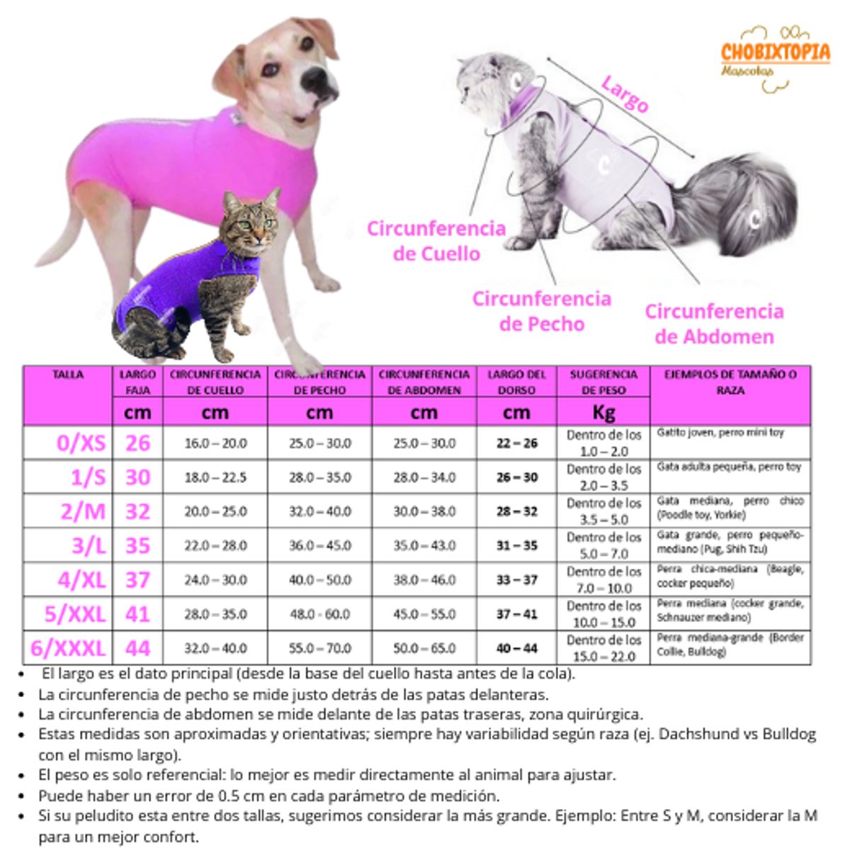 GENERICO - FAJA POST OPERATORIA MASCOTA-PERRA-GATA TALLA S-CORAL
