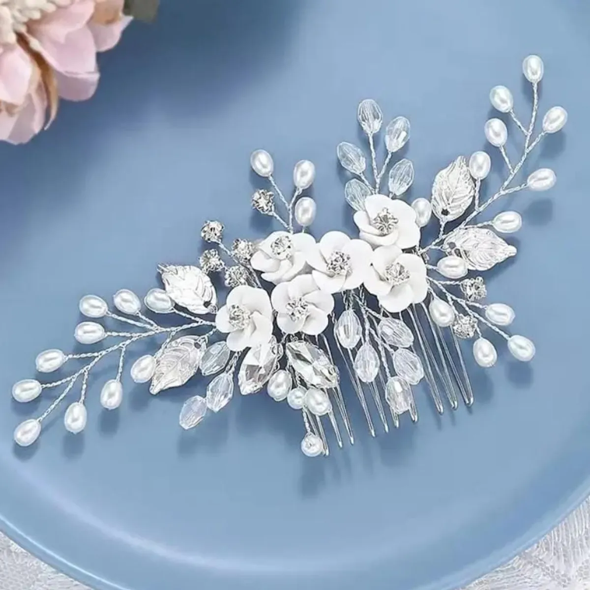 GENERICO - TOCADO PEINETA ACCESORIO PARA NOVIA CON PEDRERÍA