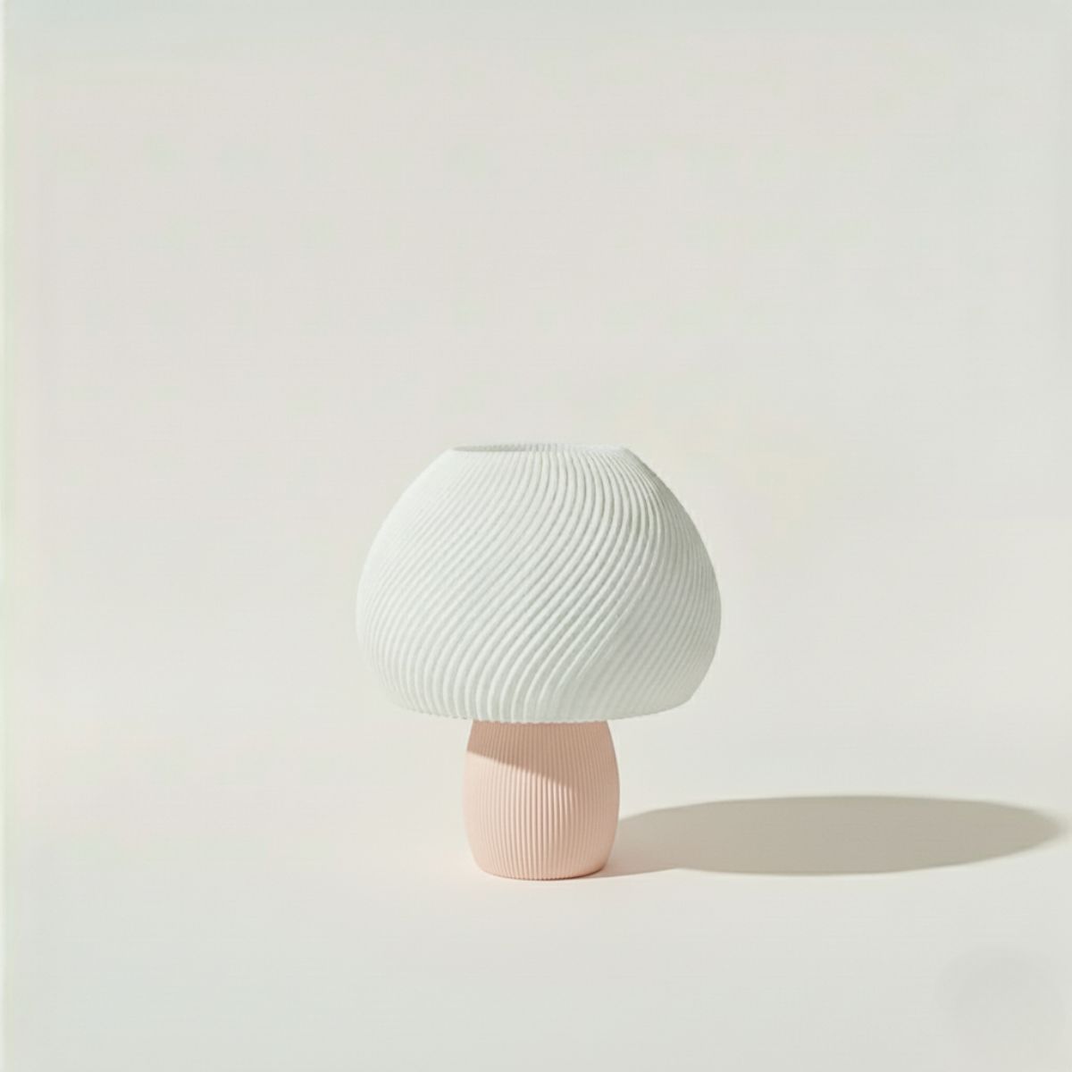 GENERICO - Lámpara Seta de impresión 3D blanco y rosado