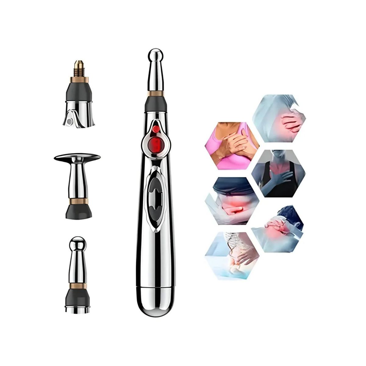 ROSH - Pack de Masajeador Recargable de Hombros + Lápiz De Acupuntura