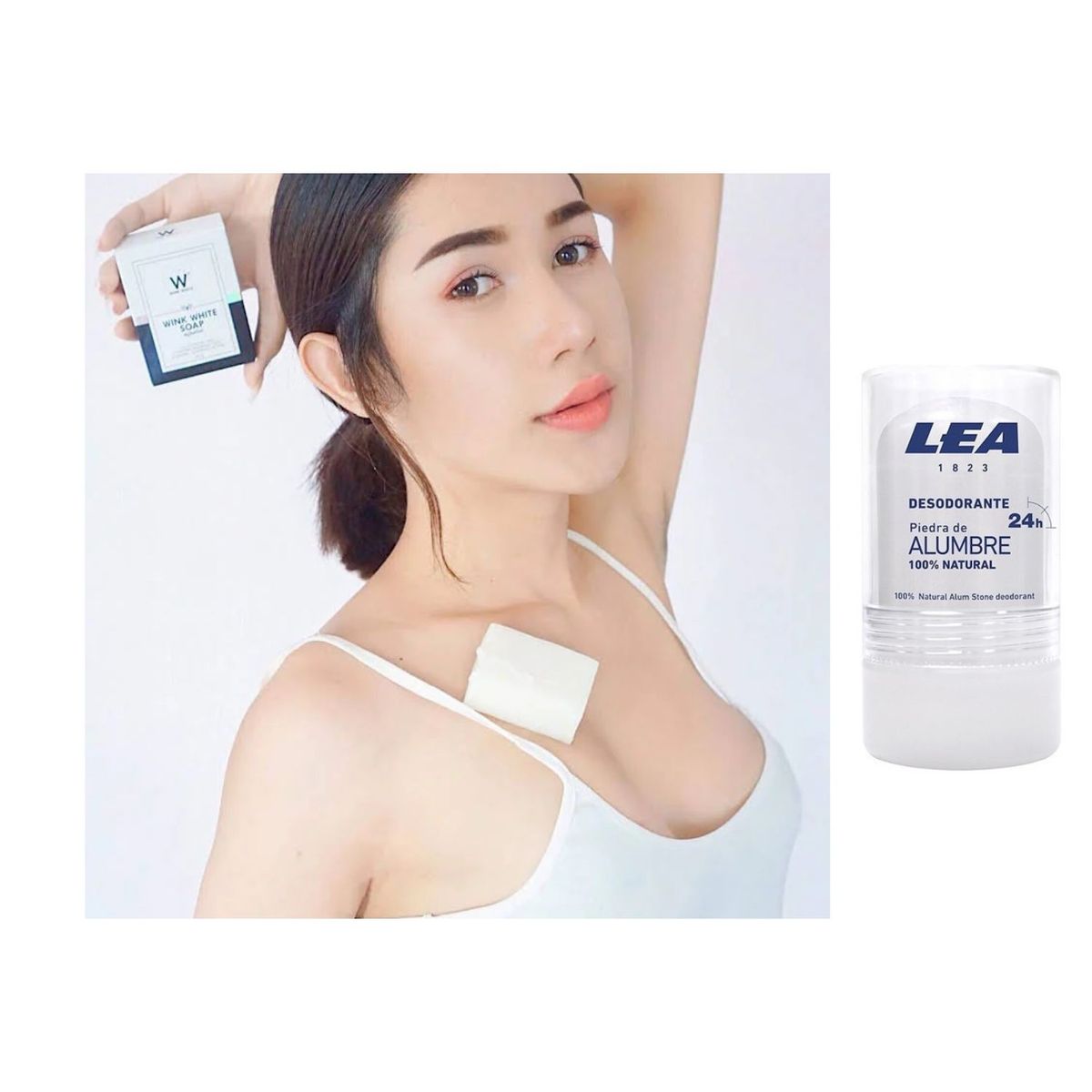 OEM - Dúo De Desodorante Piedra De Alumbre + Jabón Wink withe