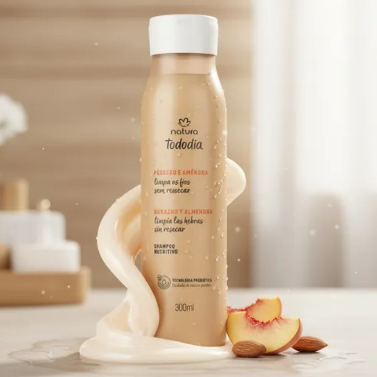 NATURA - Shampoo Nutritivo Durazno y Almendra Lumina Tododia 300ml