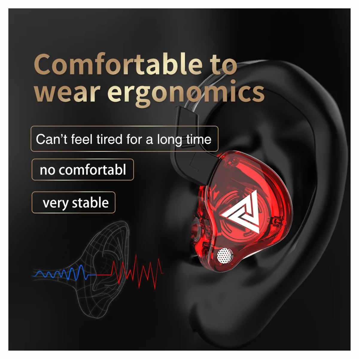 QKZ - QKZ- AK6 con cable de 35mm HiFi para música correr deporte juegos