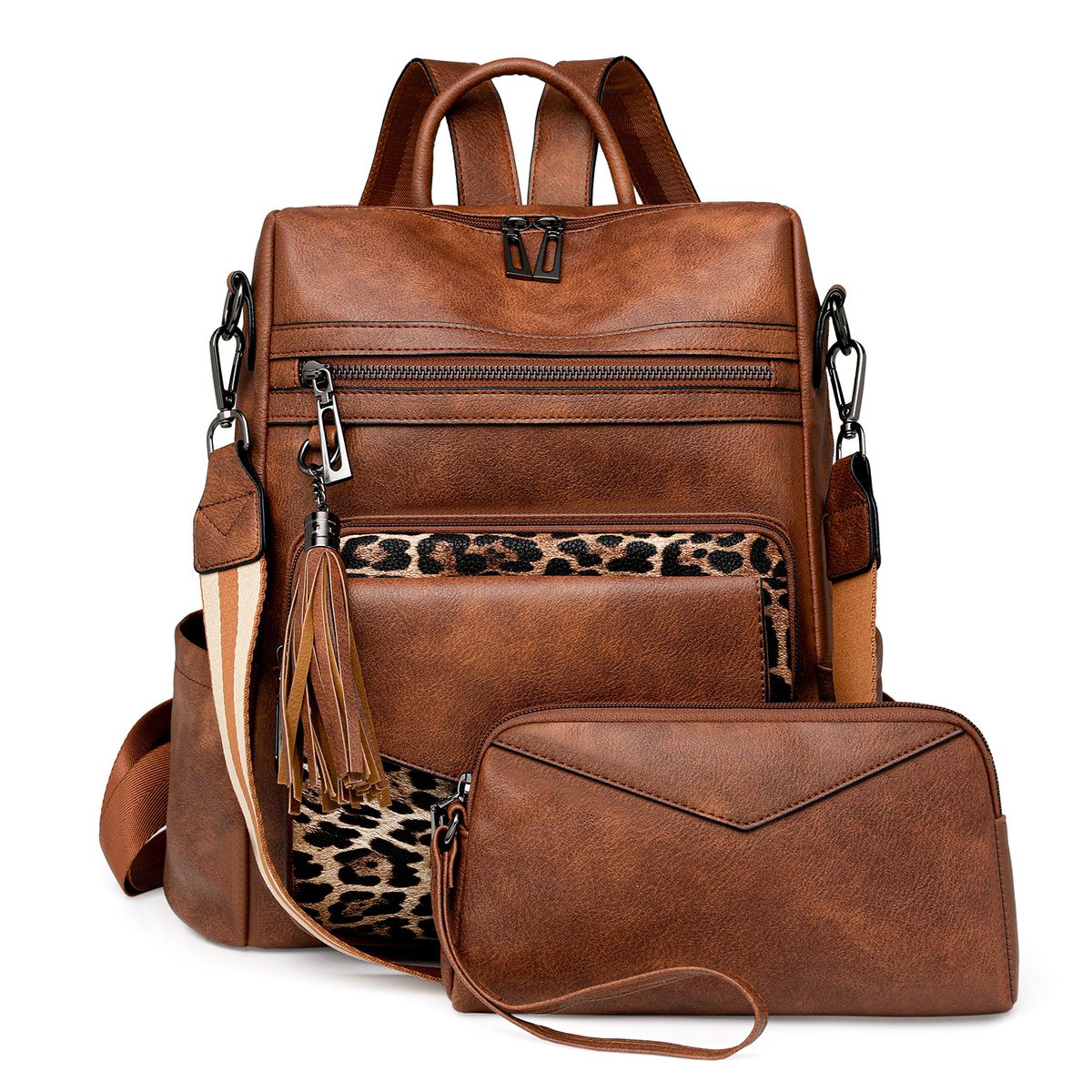 TIOZONEY - Mochila Cartera Urban Chic PU Mujer a la Moda Multiuso