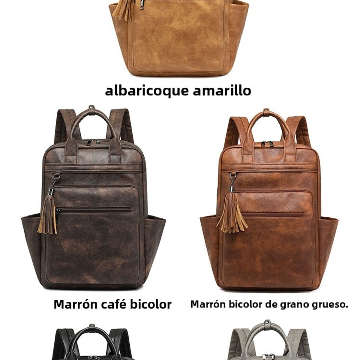 TIOZONEY - Mochila Cartera Urban Chic PU Mujer a la Moda Multiuso