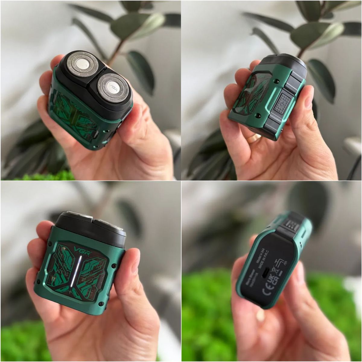 OEM - Rasuradora Barba VGR V-344 Eléctrica Rotativa Recargable USB-C