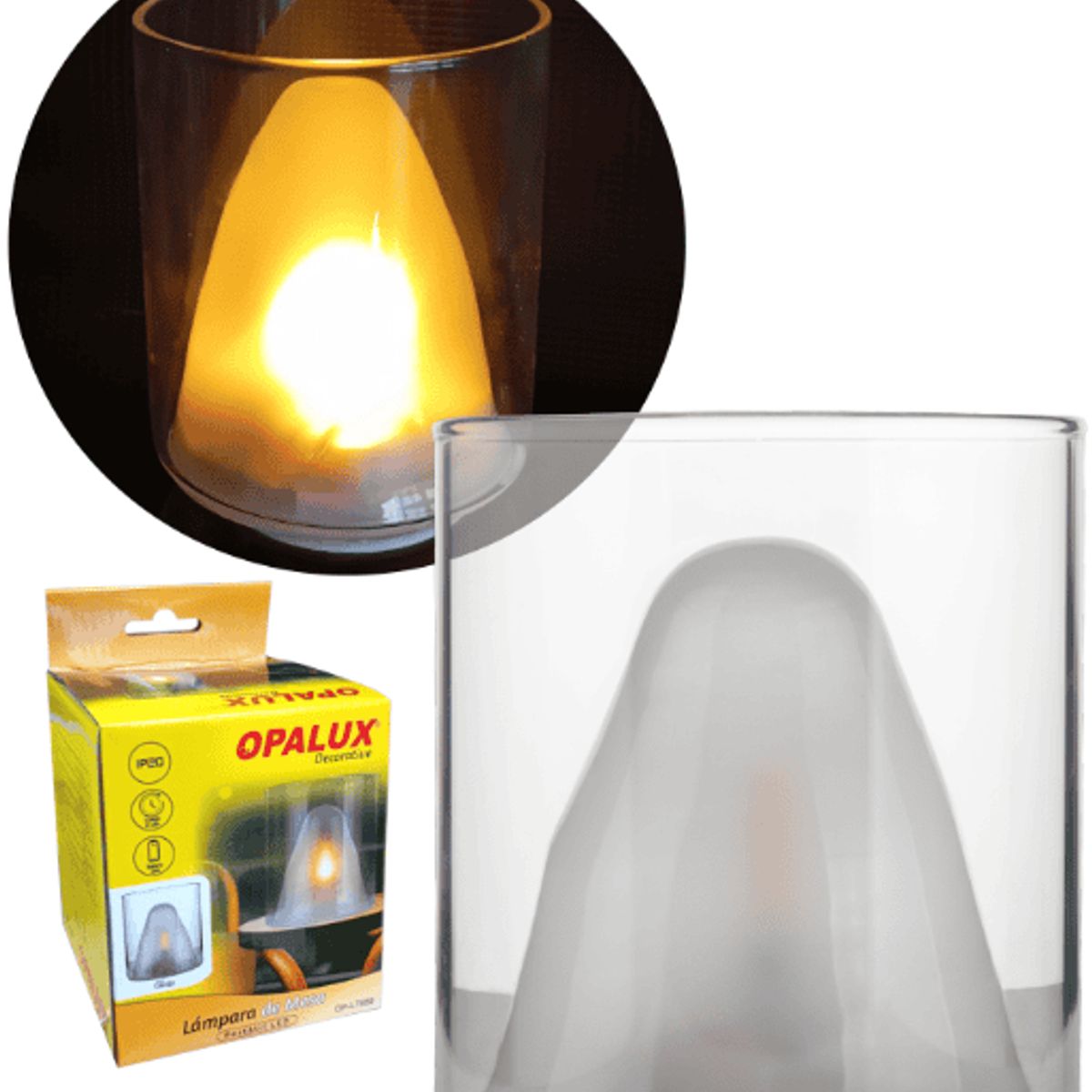 OPALUX - Lámpara LED Portátil de Mesa OP-LT988 OPALUX