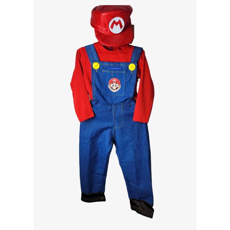 GENERICO - DISFRAZ ENTERIZO PARA NIÑOS MARIO JEANS DE HALLOWEEN