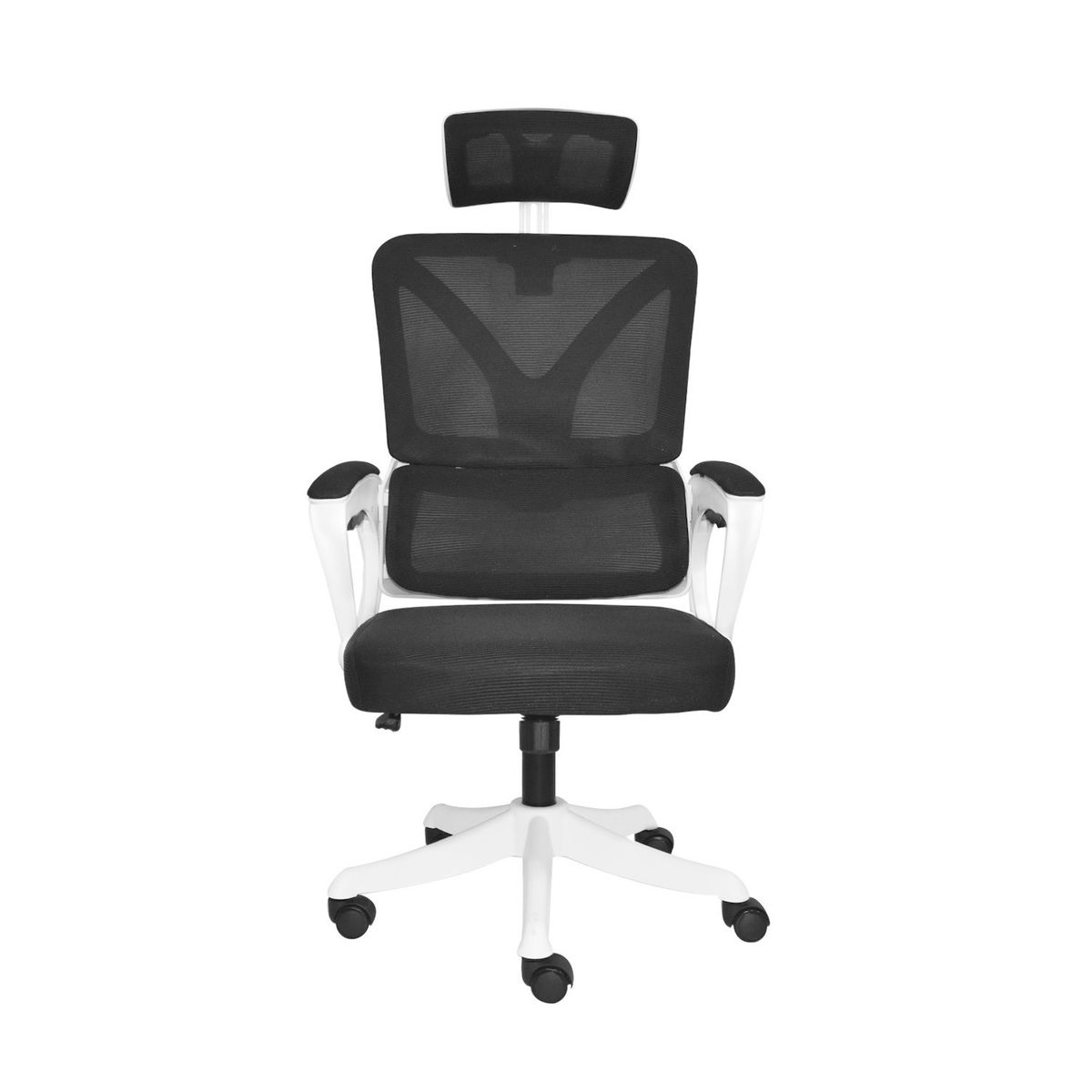 OFIDEAS - Silla Ergonómica Con Cabecero Evox Negro y Blanco Ofideas
