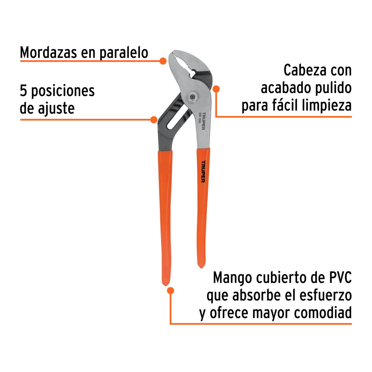 Truper - ALICATE PICO LORO MANGO DE PVC 12” 30cm TRUPER