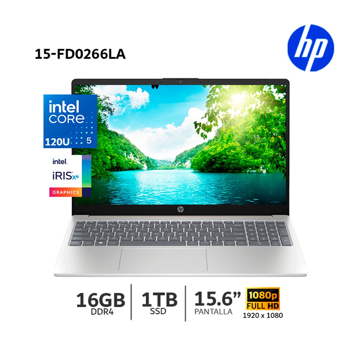 HP - Laptop HP 15-fd0266la Intel Core 5 -120U 16Gb Ram 1TB SSD 156 FHD - B9TY5LA