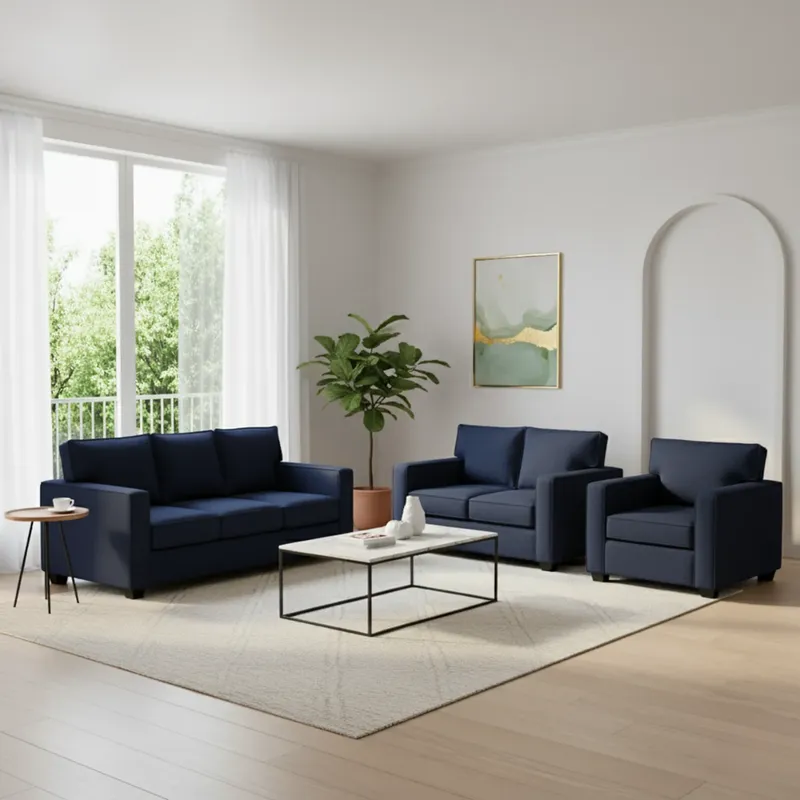 GENERICO - Juego de Sala Reims 3-2-1 + Banqueta de Regalo