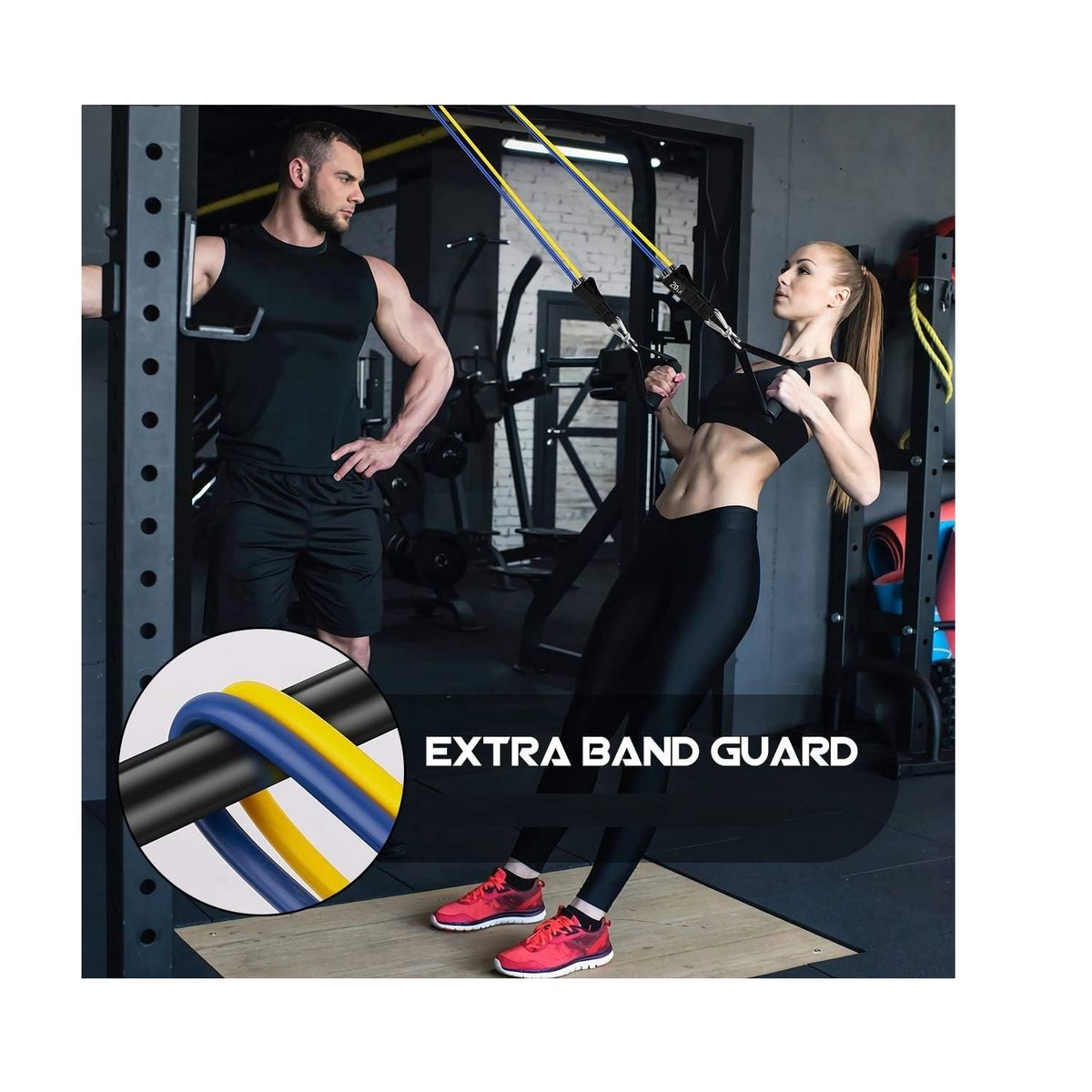 Winner - Set 5 Bandas Ligas Elásticas de Resistencia Pilates con Accesorios