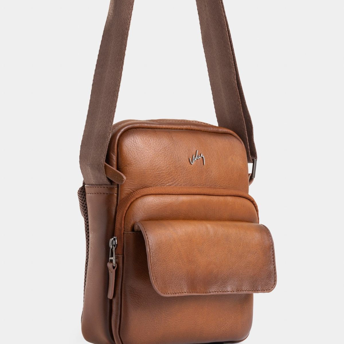 VELEZ - Vélez Manos Libres Alava 3 Cuero Y Lona Hombre Vertical Miel