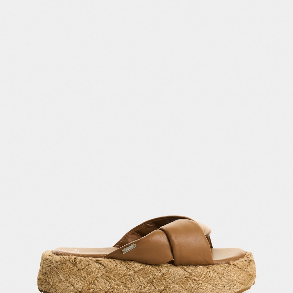 VELEZ - Vélez Sandalia Plataforma Cuero Y Yute Mujer Ivory Miel