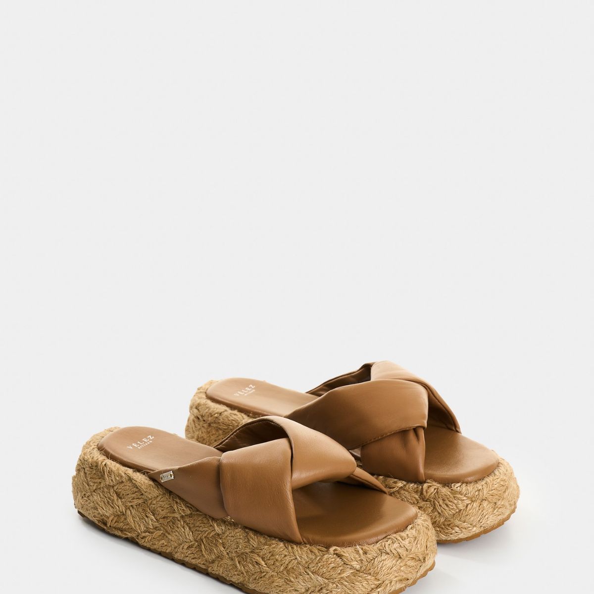 VELEZ - Vélez Sandalia Plataforma Cuero Y Yute Mujer Ivory Miel