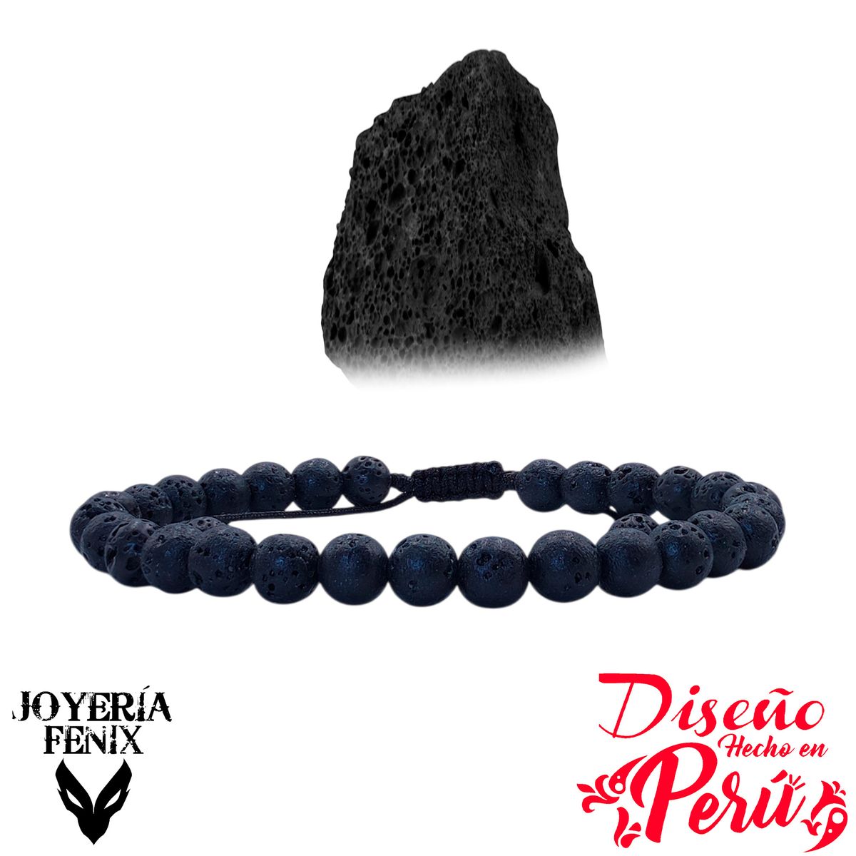 JOYERIA FENIX - Pulsera Piedras Naturales Ajustable 6mm - Joyería Fénix
