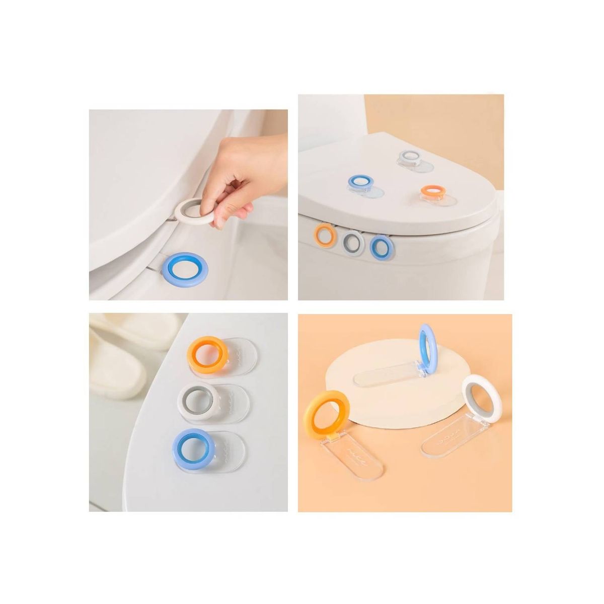 GENERICO - Jalon Agarre Adhesivo para Tapa de Inodoro Multiuso