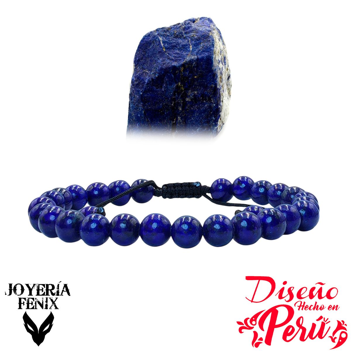JOYERIA FENIX - Pulsera Piedras Naturales Ajustable 6mm - Joyería Fénix