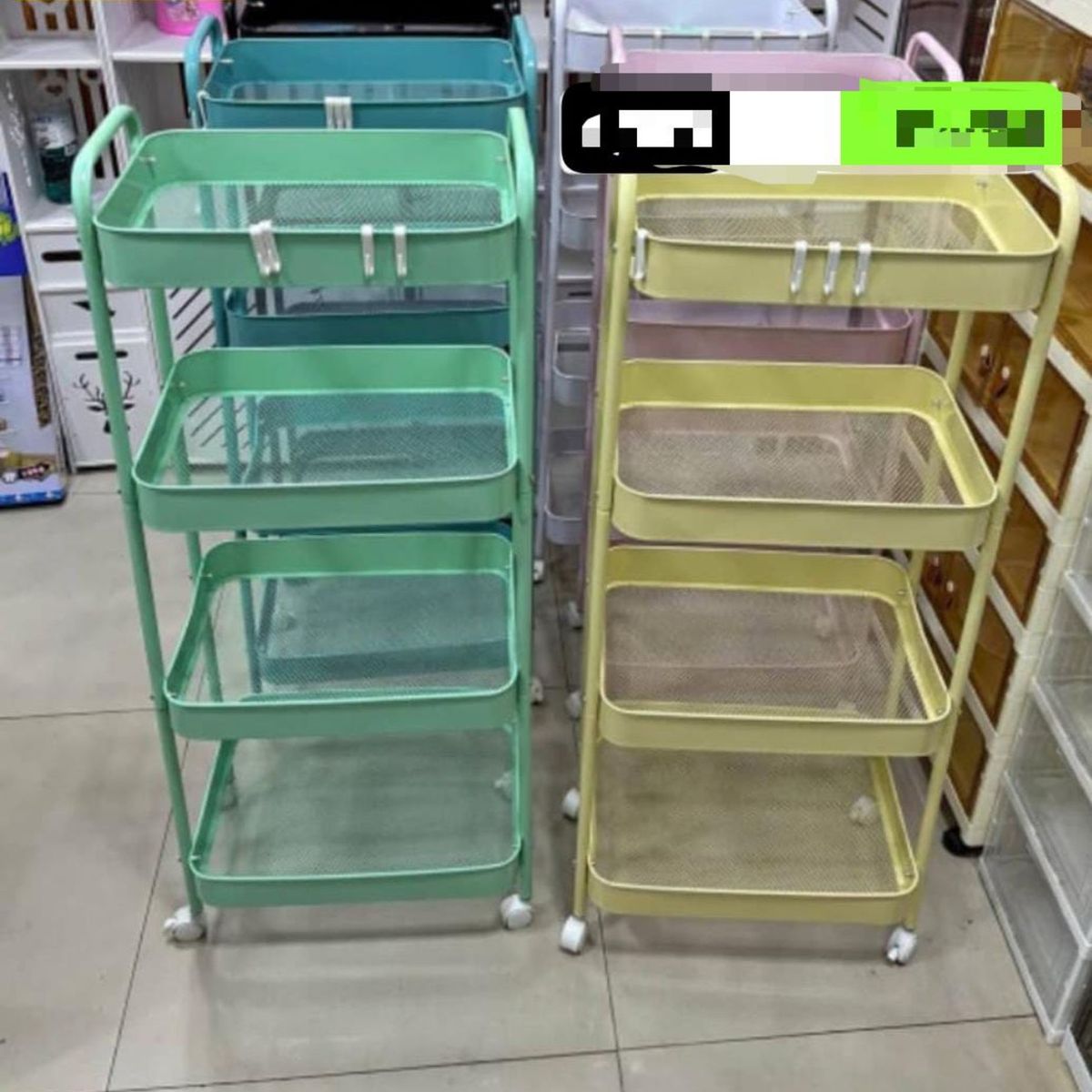 GENERICO - Carrito Organizador Multiuso 4 Niveles 104cm Alto 40cm Ancho 26cm Profundidad