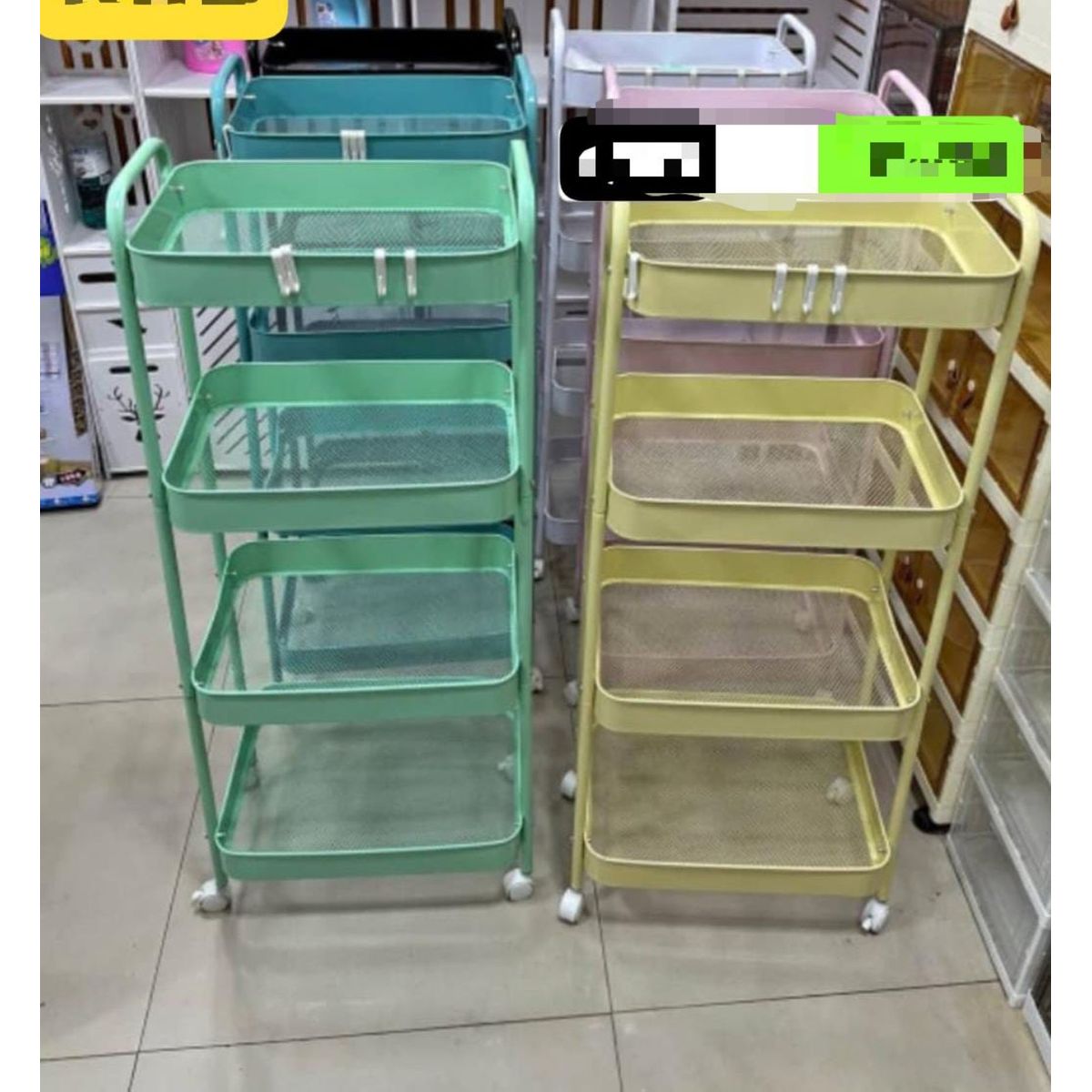 GENERICO - Carrito Organizador Multiuso 4 Niveles 104cm Alto 40cm Ancho 26cm Profundidad