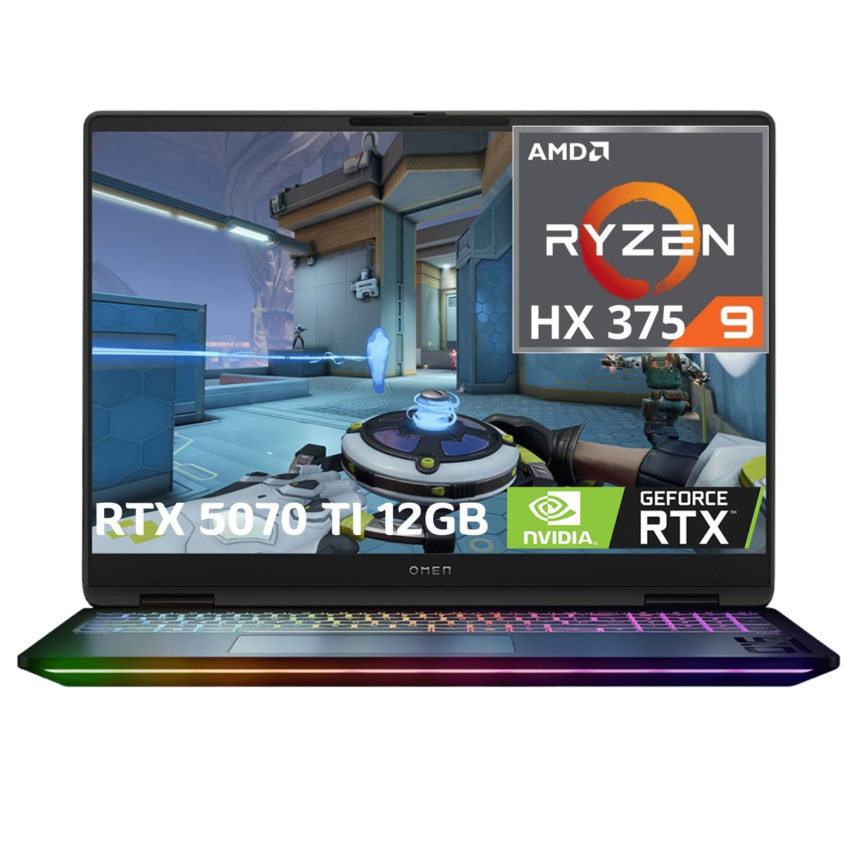 HP - Laptop Gaming Hp Omen Max 16 512gb Ssd 16gb Ram Qhd+ Rtx 12 AMD RYZEN AI9 Negro