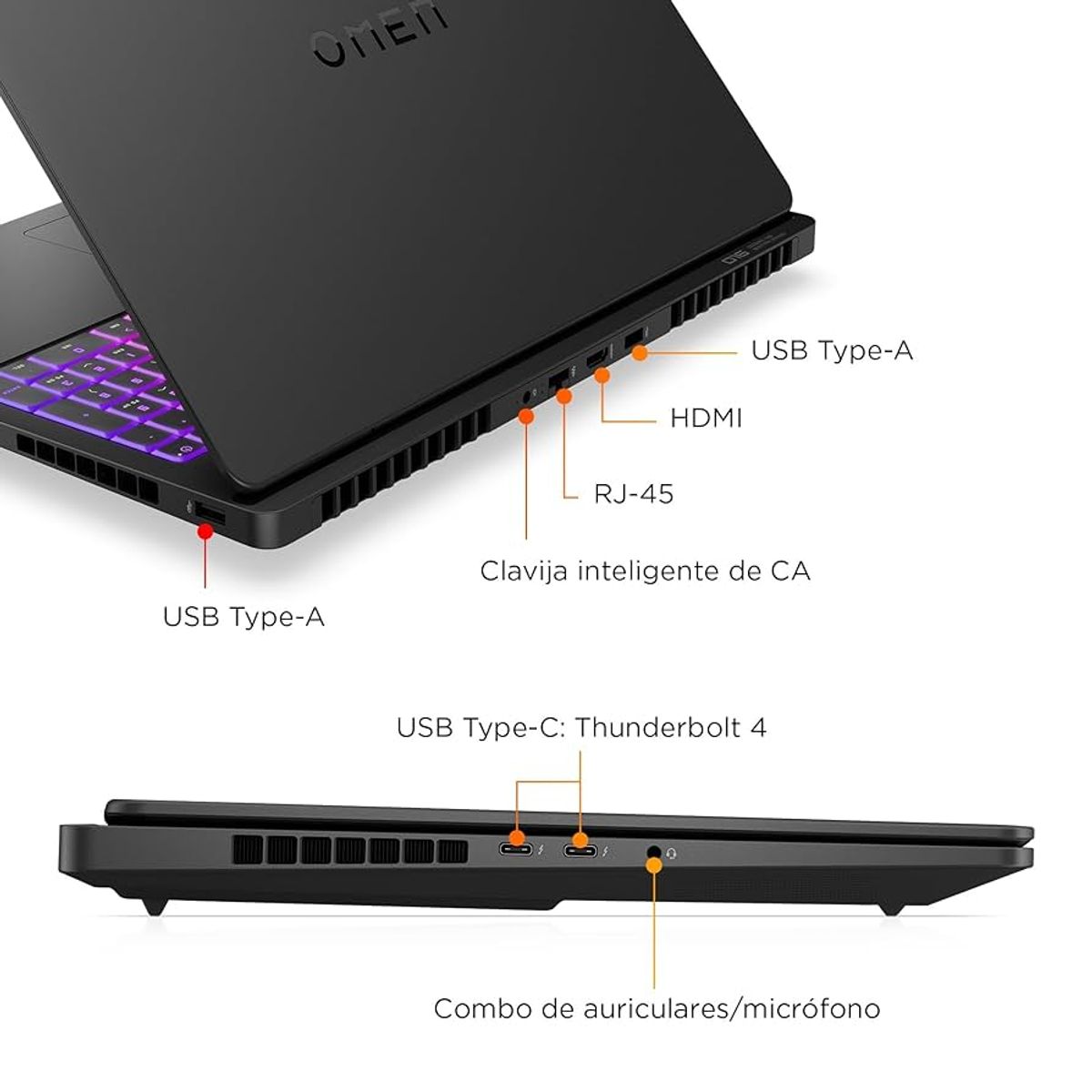 HP - Laptop Gaming Hp Omen Max 16 512gb Ssd 16gb Ram Qhd+ Rtx 12 AMD RYZEN AI9 Negro