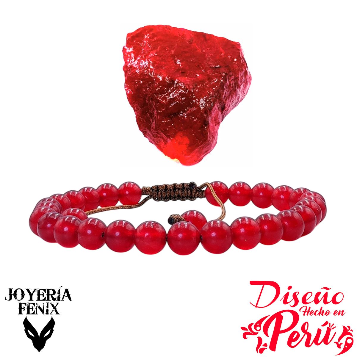 JOYERIA FENIX - Pulsera Piedras Naturales Ajustable 6mm - Joyería Fénix