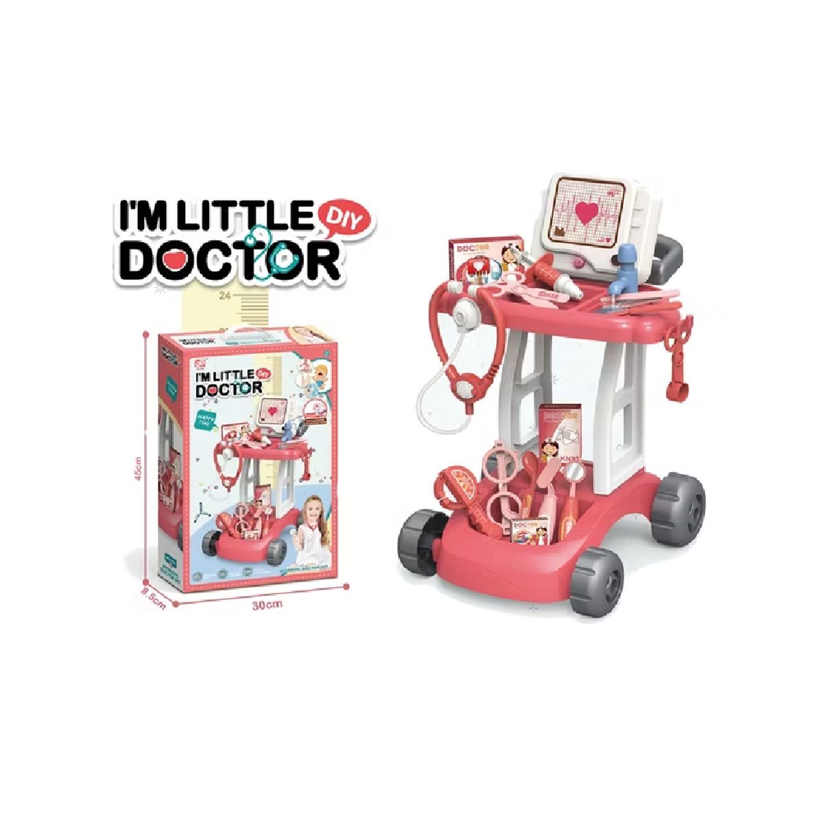 GENERICO - Carrito de Doctor Infantil Didáctico Set de Juego