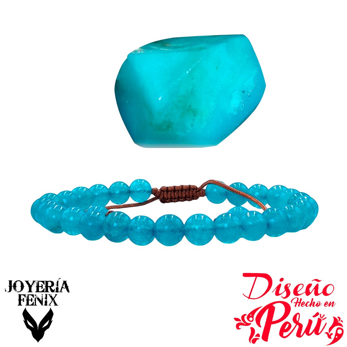 JOYERIA FENIX - Pulsera Piedras Naturales Ajustable 6mm - Joyería Fénix