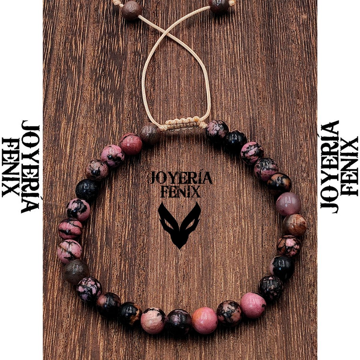 JOYERIA FENIX - Pulsera Piedras Naturales Ajustable 6mm - Joyería Fénix