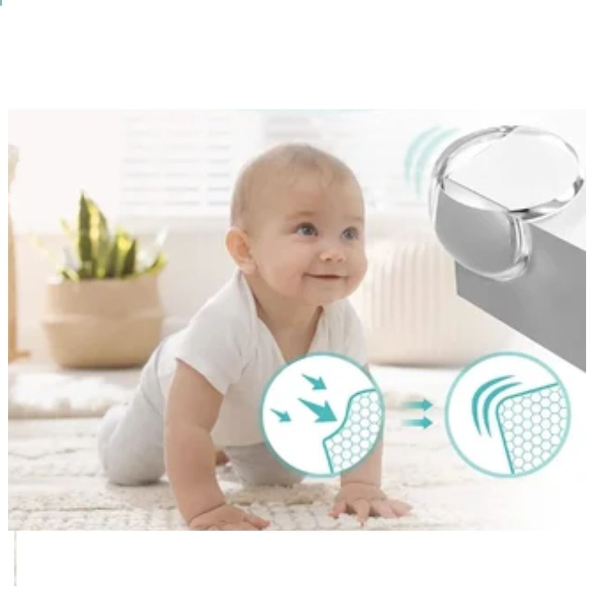 GENERICO - Protector de Esquina Muebles de Seguridad Transparente X4 Unidades