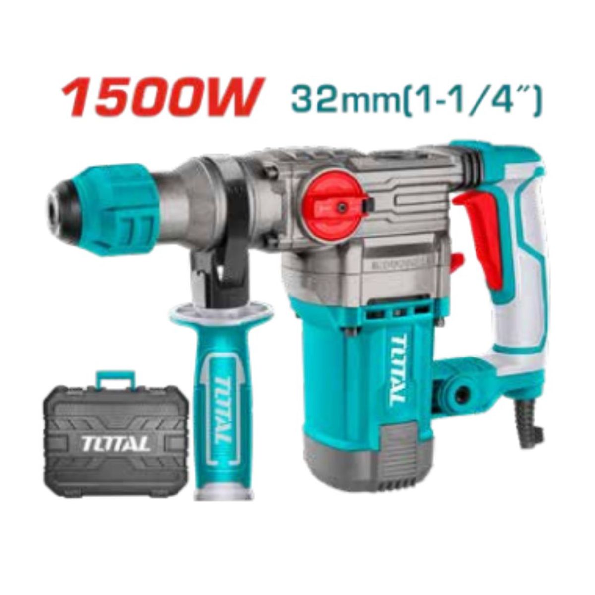 TOTAL TOOLS - Rotomartillo SDS+ 32MM 1500W 950RPM Maletin Industrial - TH1153256