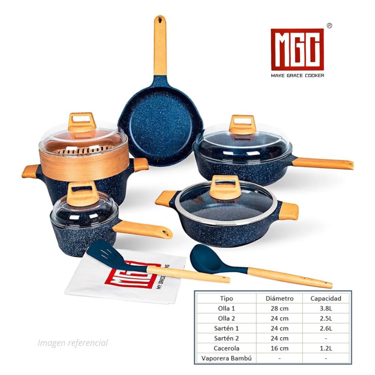 OEM - OLLAS MGC DE 13 PIEZAS ROCA VOLCANICA