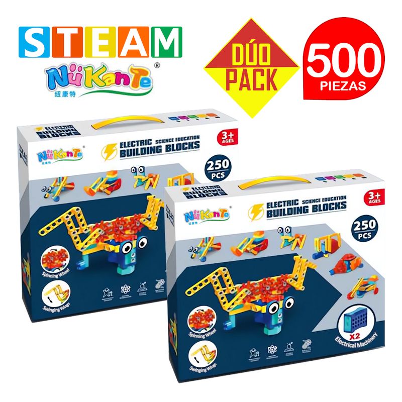 STM - Bloques didácticos eléctrico STEAM 250pz DÚO PACK 500 piezas