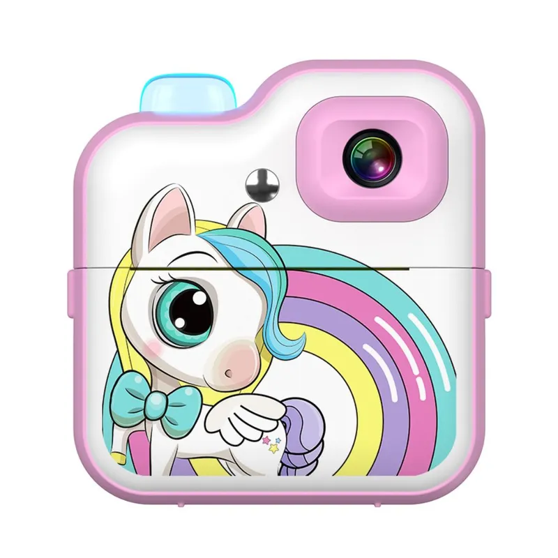 GENERICO - Cámara Digital para Niños Unicornio con Impresora Instantánea Video HD Juegos y Filtros Creativos