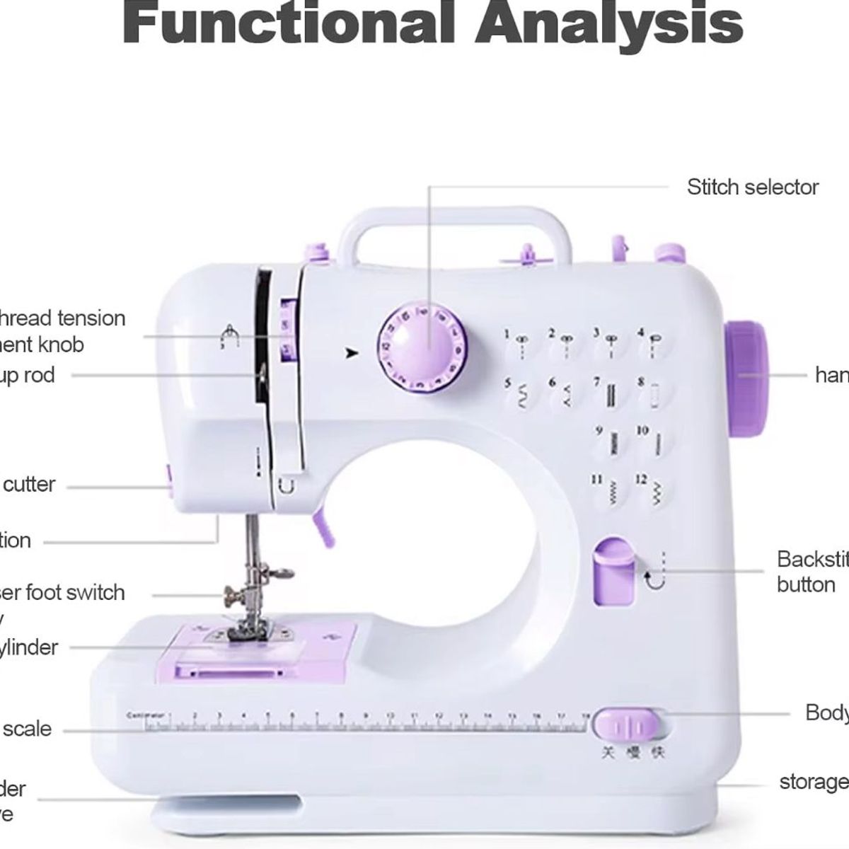 GENERICO - Maquina De Coser Con Mesa De Extension Multiusos Portable