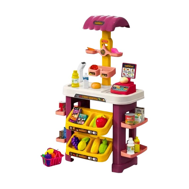 GENERICO - Set Mesa de Supermercado Infantil con 44 Accesorios