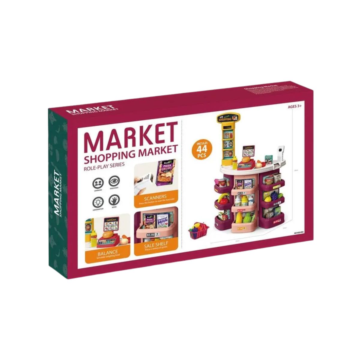 GENERICO - Set Mesa de Supermercado Infantil con 44 Accesorios