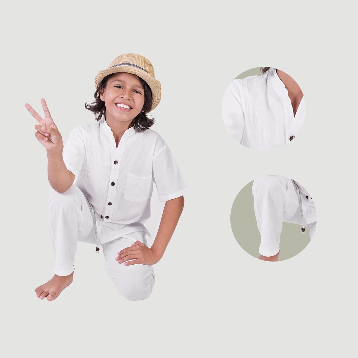 FORBER - CONJUNTO NIÑO BLANCO 2 PIEZAS