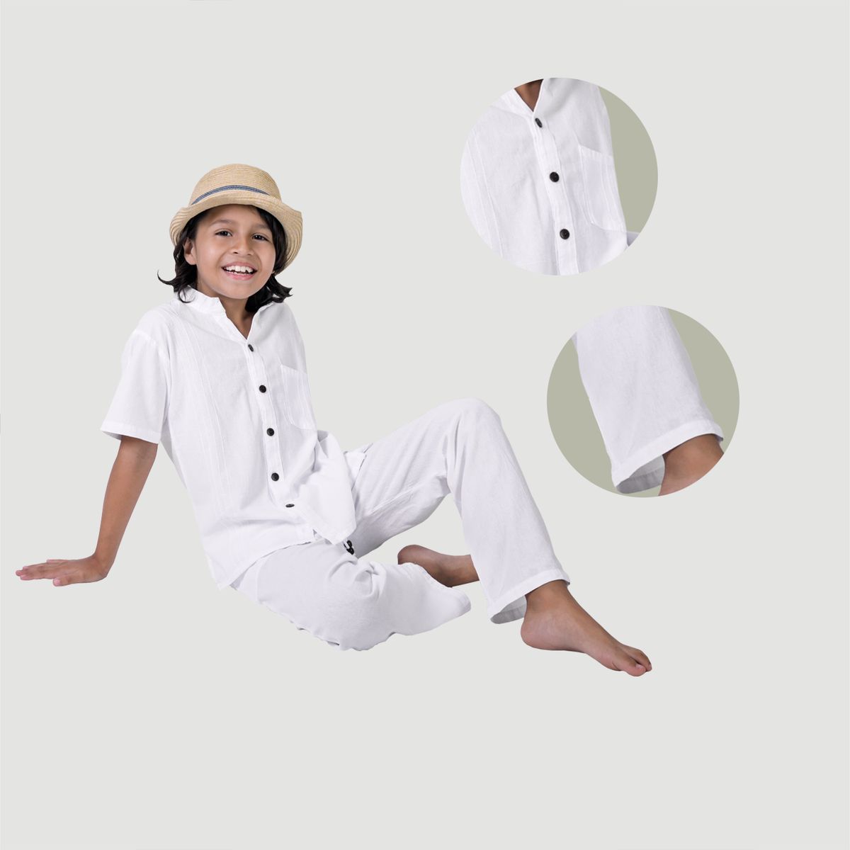 FORBER - CONJUNTO NIÑO BLANCO 2 PIEZAS